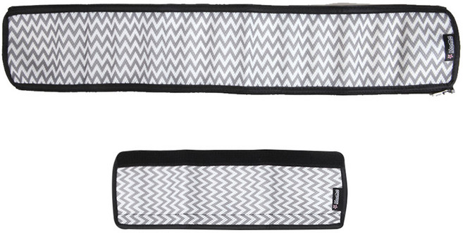 마니또 잉글레시나 일렉타 유모차 핸들 커버 + 안전가드 커버 세트, 지그재그 그레이, 1세트