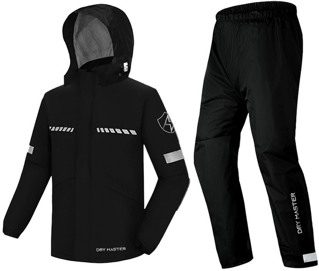 드라이마스터 남성용 오토바이 우비 라이더 비옷 배달 캠핑 낚시 등산 우의 상하세트 DRS0201