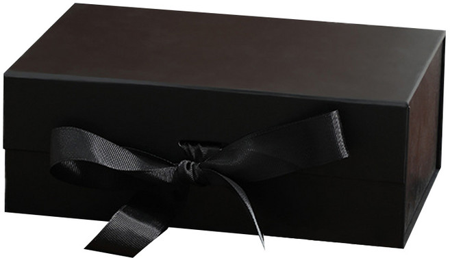 조인메이드 선물 포장 리본 기프트 박스 4호, 블랙, 1개