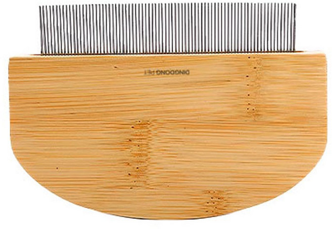 딩동펫 반려동물 우드 눈꼽빗 9.5 x 7.6 x 1 cm, 혼합색상, 1개