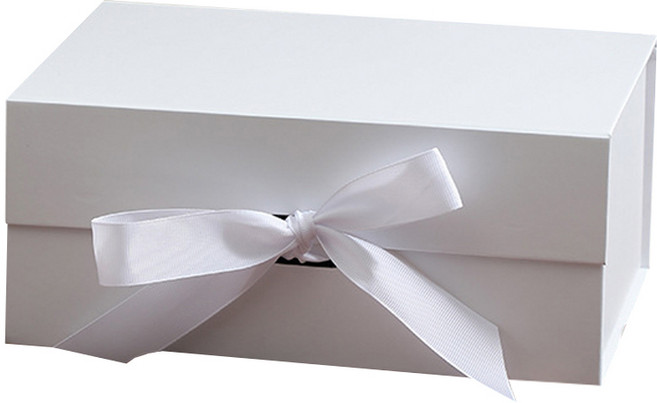 조인메이드 선물 포장 리본 기프트 박스 1호, 화이트, 1개