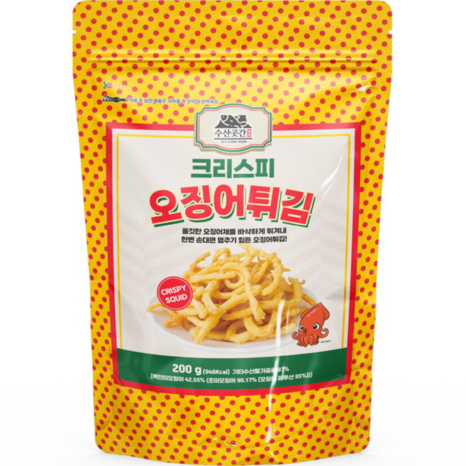 크리스피 오징어튀김, 200g, 1개
