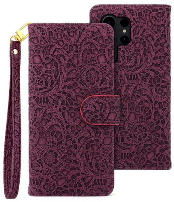 디자인핏 블루라인 스트랩 다이어리 휴대폰 케이스