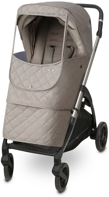 마니또 멜란지 패딩 범용 유모차 방한커버, 다이아베이지, 1개