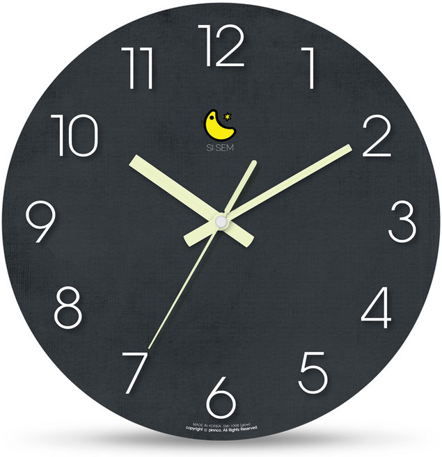 시셈 우주봉봉 야광 벽시계, 혼합색상