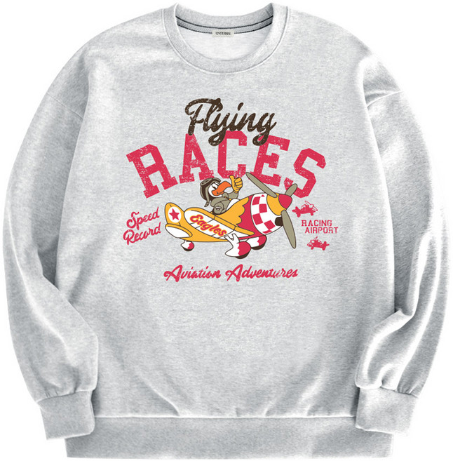 언터널 특양면 비행덕 오버핏 맨투맨