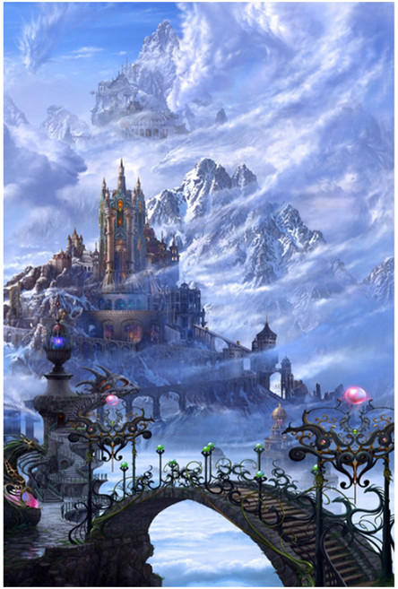 알로데 애니메이션 배경 보석십자수 DIY 키트 30 x 40 cm, NO .08 겨울왕국, 1세트