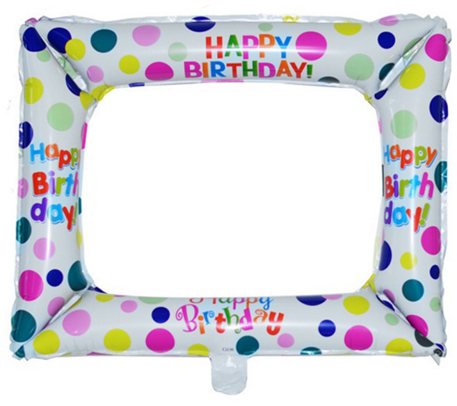 세컨드베스트 생일파티 홈파티 풍선 도트 액자, 혼합색상, 1개