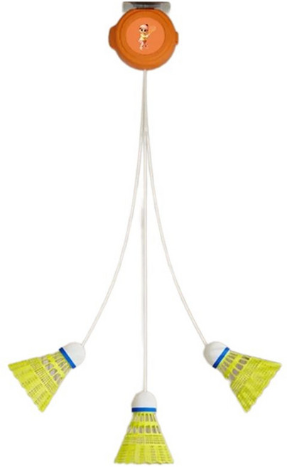 마샤투 셀프 실내 배드민턴 부메랑 셔틀콕 3p + 리드줄 세트, 혼합색상, 4개입, 1세트