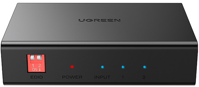 유그린 4K 60Hz HDMI 듀얼스크린 미러링 분배기, 블랙, 1개