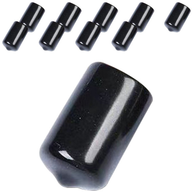 당구 큐팁 선수용 실리콘 마개, 블랙, 10개