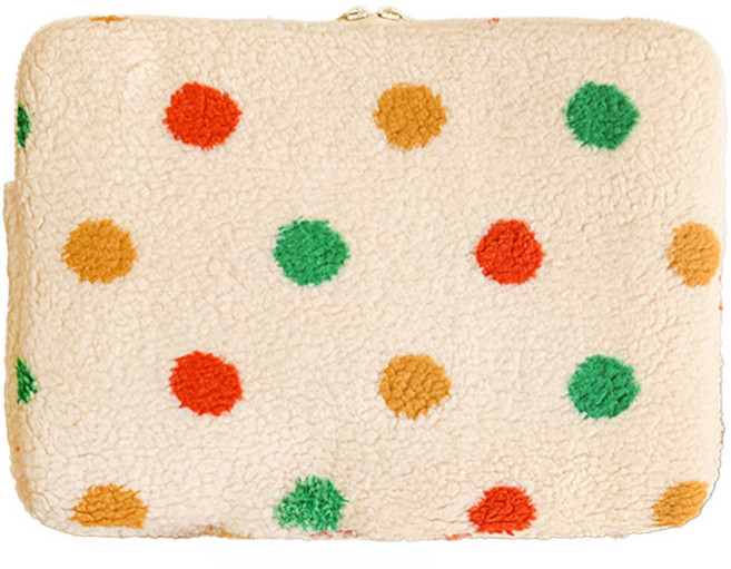 위니즈 도트 퍼 태블릿 파우치 케이스, 아이보리(WZFLP134-I13), 1개