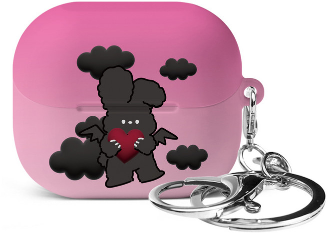 아이무이 포소미 이어폰 하드 케이스 + 키링 세트, 데빌, 1세트, 갤럭시 버즈3 / 3프로