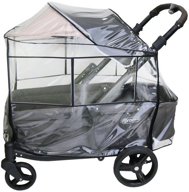 와우베이비 폼포라 웨건 호환 레인커버, 1개, 투명