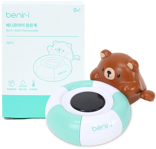 베니르아이 유아용 디지털 목욕놀이 탕온계, 혼합색상