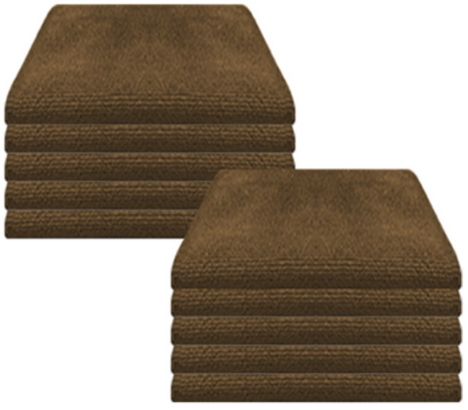 월드크린 멀티플 극세사 행주 중형 브라운, 10개