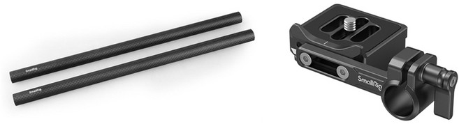 스몰리그 카본 로드 15 x 300 mm 2p + 퀵 릴리즈 플레이트 세트, 1세트, 851(카본 로드), 3853(플레이트)
