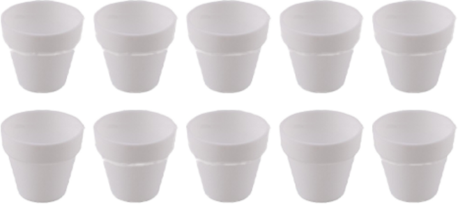 포쳐베네 미니화분, 화이트, 10개