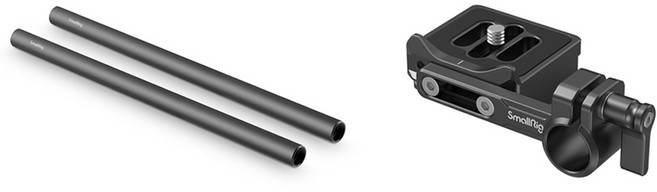 스몰리그 로드 15 x 300 mm 2p + 퀵 릴리즈 플레이트 세트, 1세트, 1053(로드), 3853(플레이트)