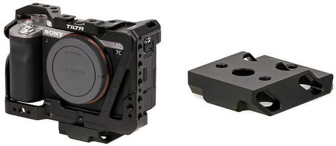 TILTA 鐵頭 Sony A7C Manfrotto 快拆板籠套件, 1個, TA-T19-FCC-B, TA-T19-QRBP1-B