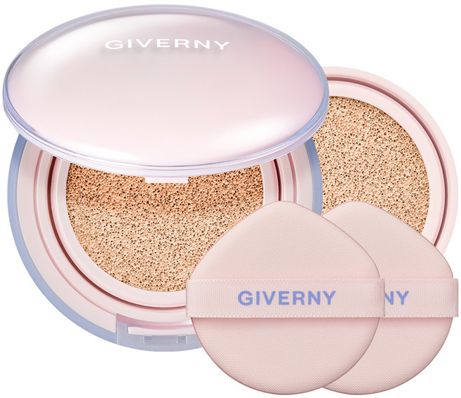 지베르니 듀이 글래시 쿠션 파운데이션 본품 + 리필 세트 13g, 21NW 라이트 베이지, 1개