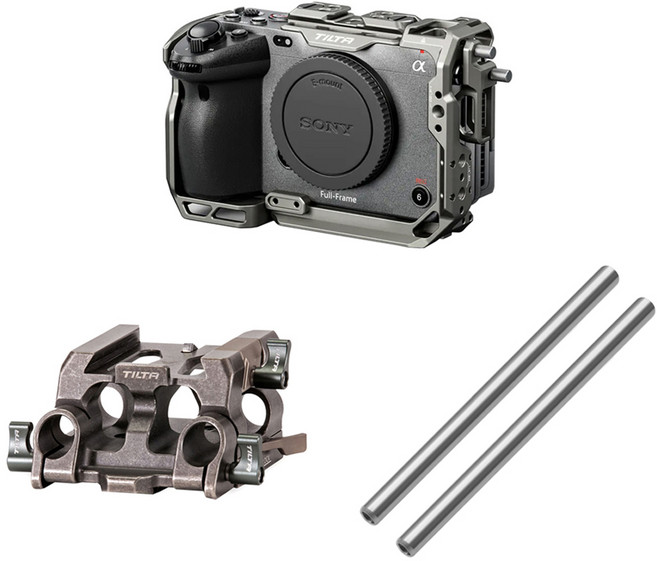 틸타 소니 FX3 FX30 V2 15mm 로드 베이스 플레이트 케이지, 1개, TA-BSP4-15, TA-T16-FCC-TG, R15-150-S