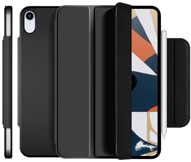 모할랩 아이패드 마그네틱 폴리오 애플펜슬 수납 케이스, 01 블랙, 1개