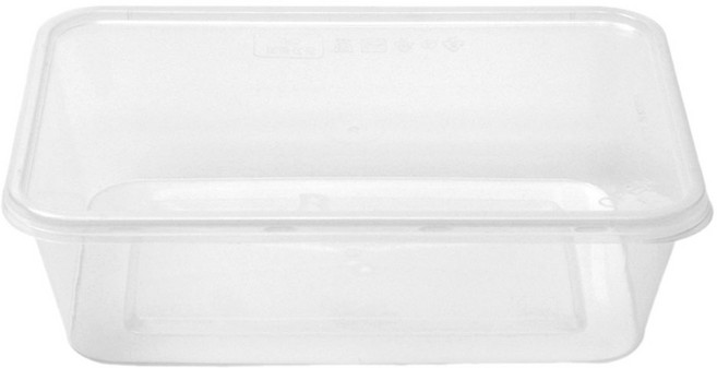 해피팩 투명 사각 사출용기 B650, 50개, 1개입