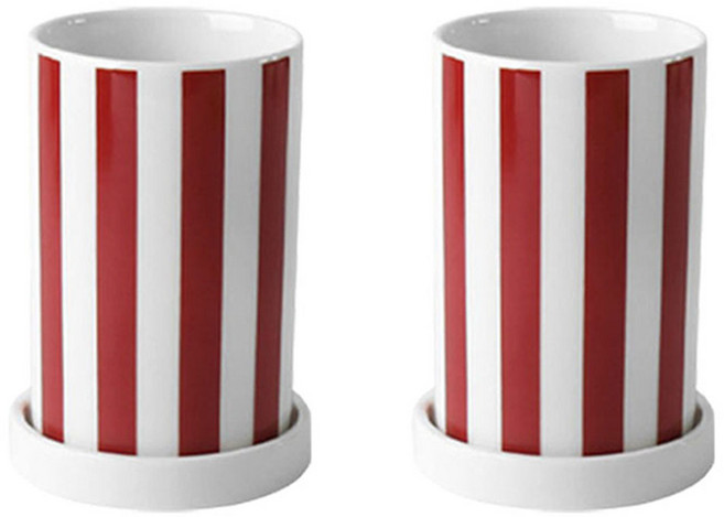 프렐류드 쥬뗌므 수저통 2구 + 받침대 세트, 레드, 1세트