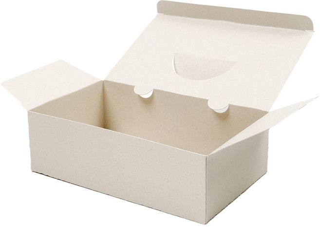 해피팩 사탕수수 치킨박스 아이보리 소, 50개, 1개