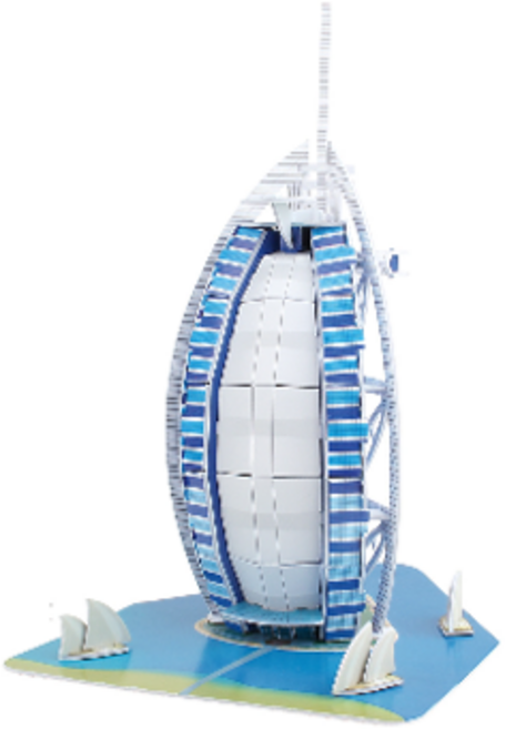 DIY 종이 관광 명소 3D 성인 퍼즐, 부르 즈 알 아랍, 100피스, 1개