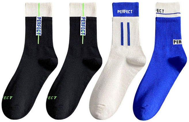 로브로코 편안한 캐주얼 포인트 골프 양말 4켤레 세트, G타입, 1세트