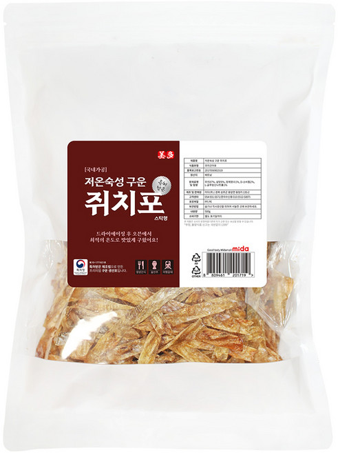 미다몰 저온숙성 구운 쥐치포, 1개, 500g