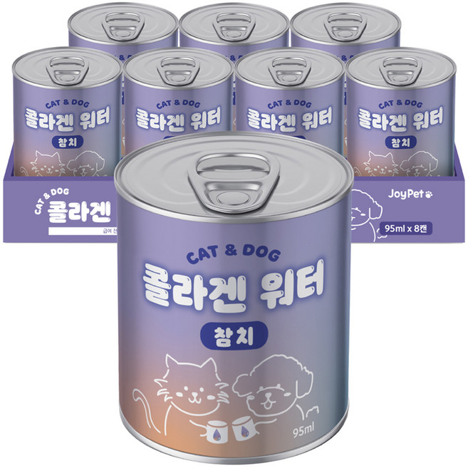 조이펫 반려동물 간식 콜라겐 워터, 참치, 95ml, 8개