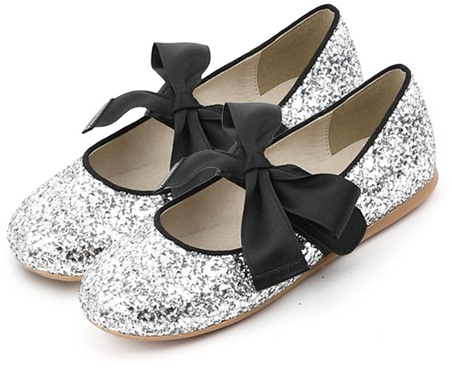 앙뉴 여아용 피오니 새틴 구두