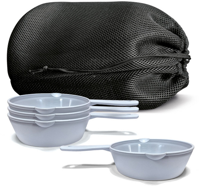 벨로비 파스텔 더블 물코 손잡이 플레이트 세트, 스카이블루, 1세트, 플레이트 4p + 가방