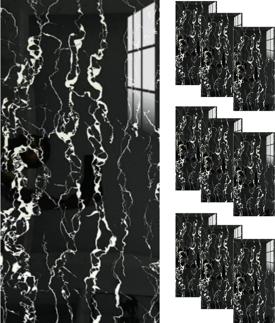 탑나라 대리석 시트지 10p, 블랙