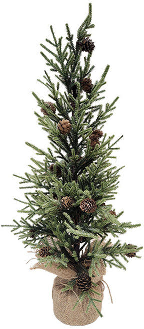 마쉬매리골드 크리스마스 무장식 라탄 커버 미니 트리, 그린, 높이 61cm