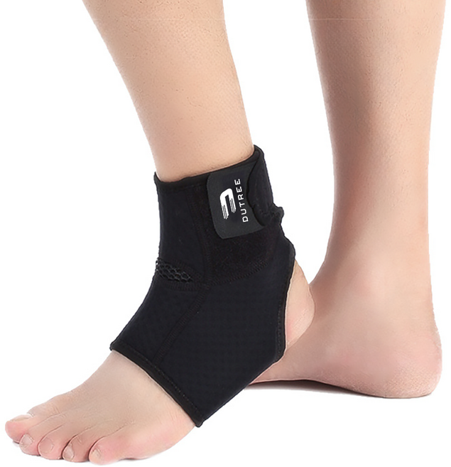 두트리 고탄력 슬림핏 발목 보호대 좌우세트, 1세트, 블랙