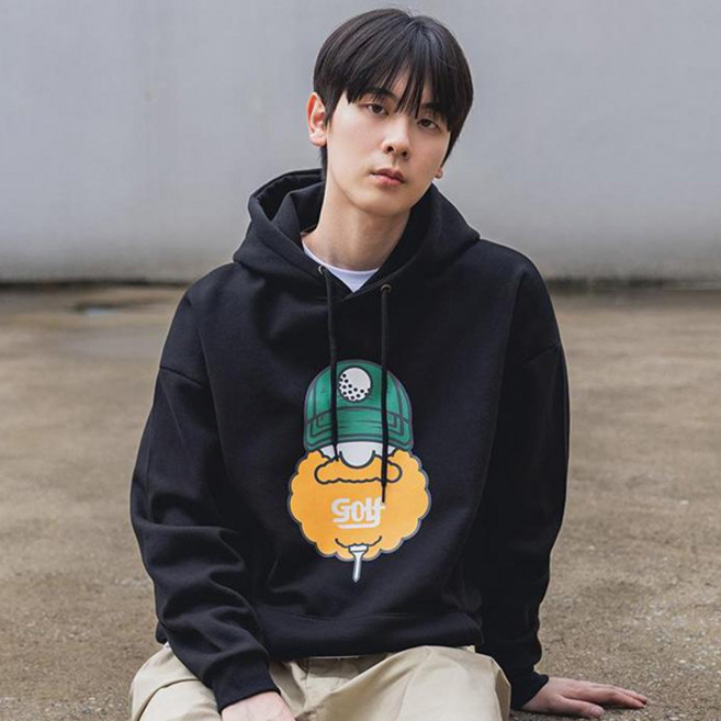 ALVINCLO 男女通用 Martin 高爾夫 Oversize 刷毛連帽T恤 AVH693
