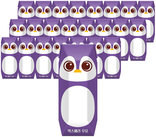 파스퇴르 꼬미루미 믹스베리 우유, 125ml, 24개