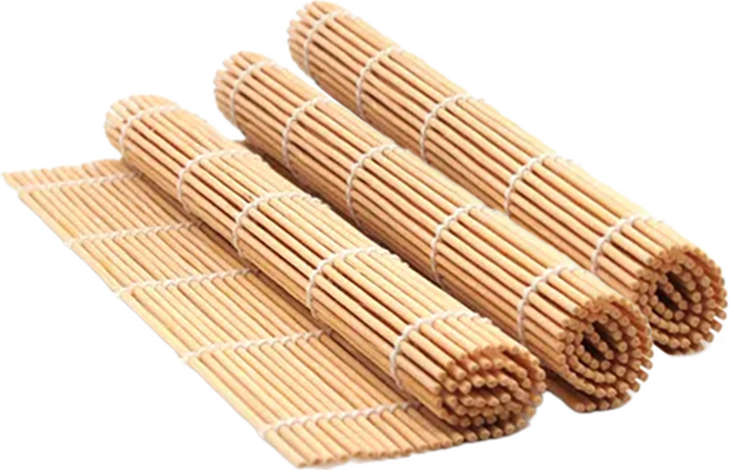 퀸스리빙 대나무 김발 속대, 우드, 3개