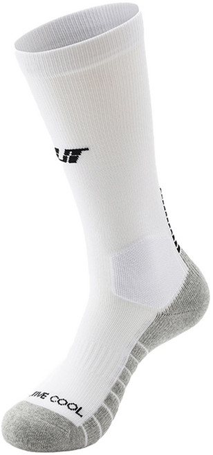 언더테크 엘리트 미드 축구경기용 스타킹 UTE603, 백색 + 검정, 1개