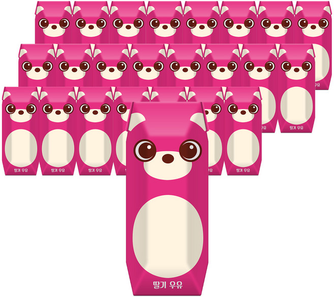 파스퇴르 꼬미루미 딸기 우유, 125ml, 24개