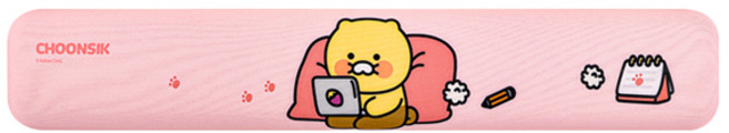 카카오프렌즈 메모리폼 키보드 손목패드 열공 춘식이, 핑크, 1개