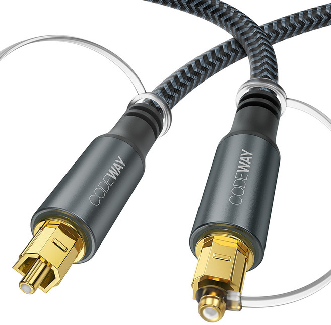 코드웨이 옵티컬 오디오 사운드바 광케이블 SPDIF TOSLINK, 1m, 1개, 혼합색상