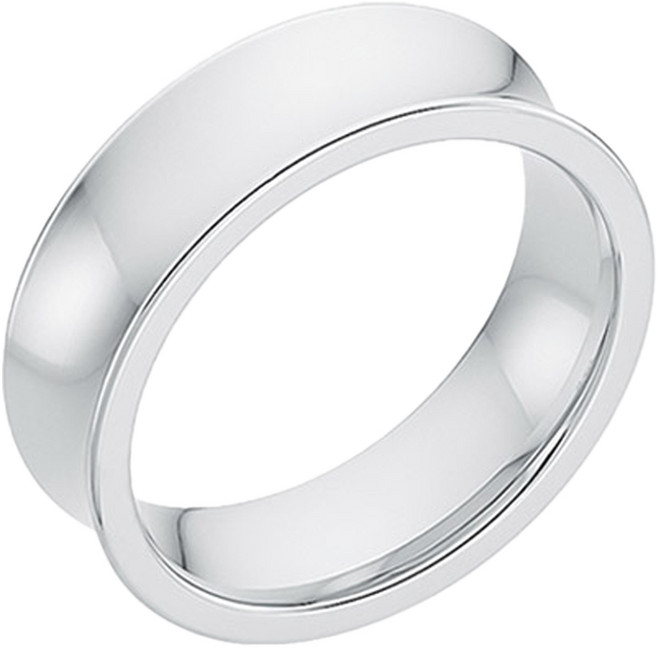 로이드 남녀공용 플레인 라운드 6mm 실버 반지 LRS24072S