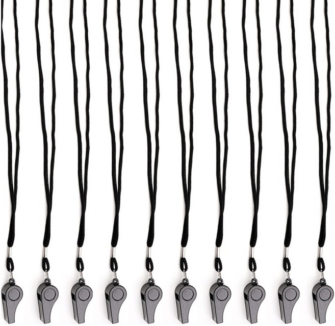 T렉스 호루라기 10p 세트, 1세트, 블랙