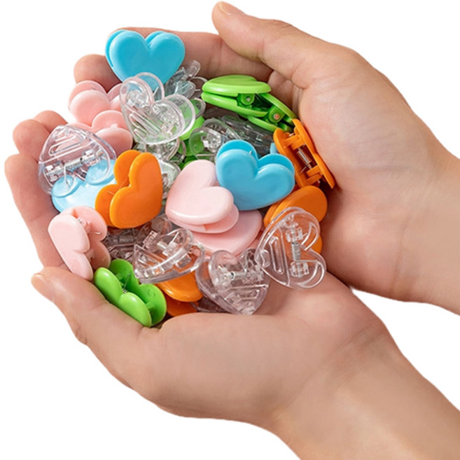 마켓감성 러브 팬시 하트집게 혼합, 3.1 x 2.6 x 1.2 cm, 50개