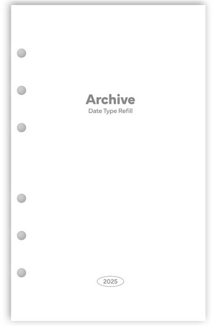 루카랩 2025 아카이브 데일리 6공 리필속지, 1개, 1개입